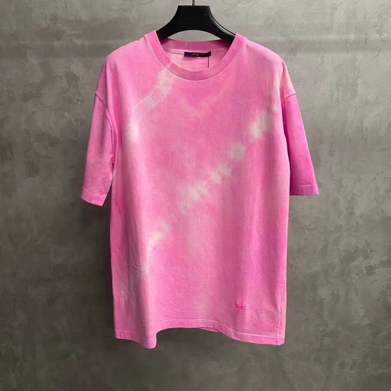 Louis Vuitton louis vuitton Pink tie-dye metallic logo short sleeve 2502- Size US XXL / EU 58 / 5 - 1 Thumbnail