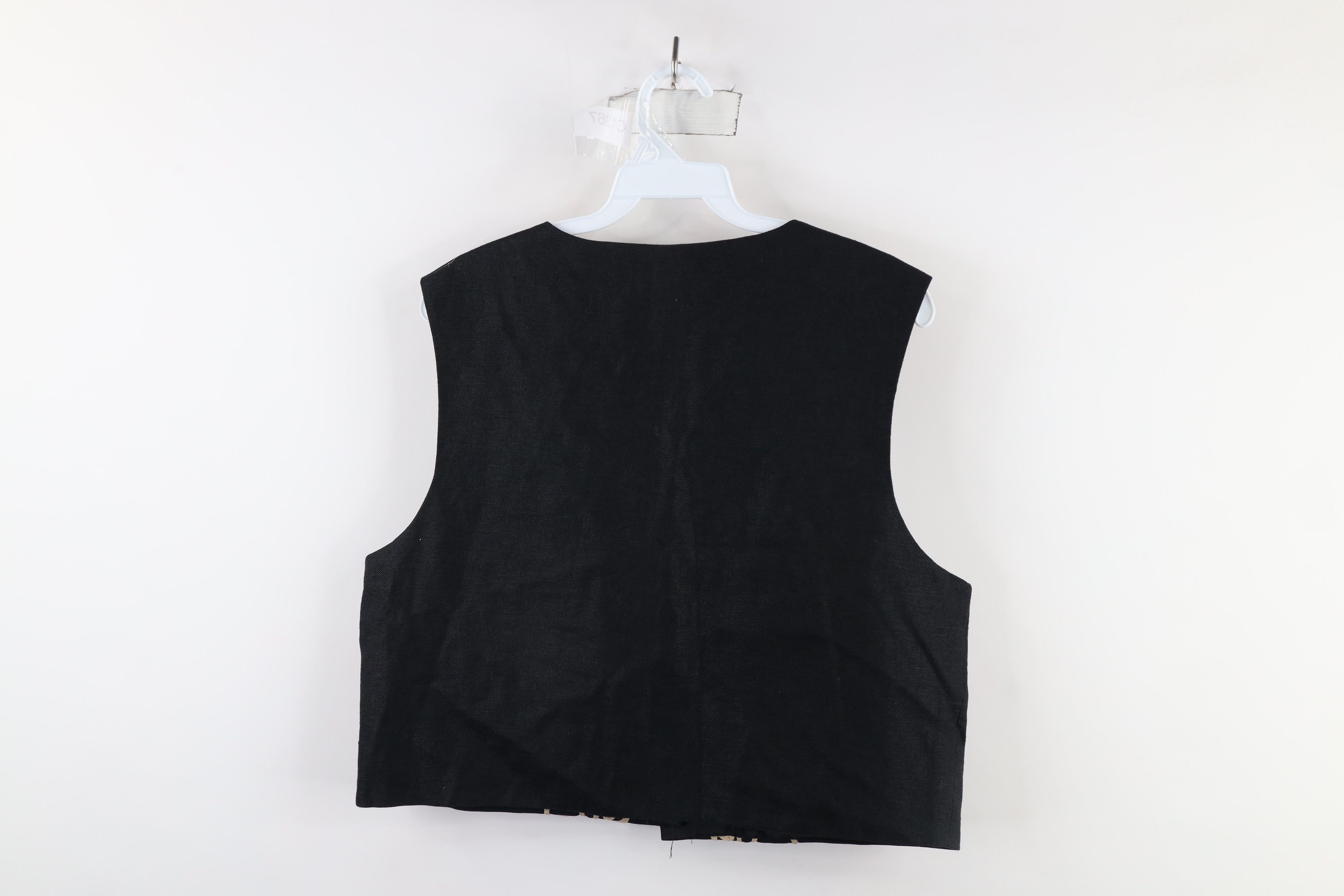 Vintage Vintage 90s Streetwear Bead Rope Button Vest Jacket Black Size L / US 10 / IT 46 - 8 Thumbnail