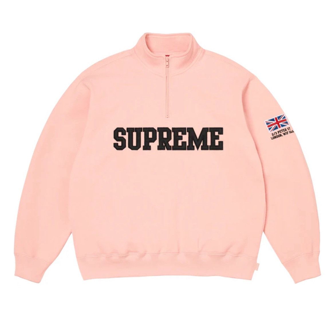 Supreme Supreme Shop Flag Half Zip Pullover Pink Size Medium Size US M / EU 48-50 / 2 - 4 Thumbnail
