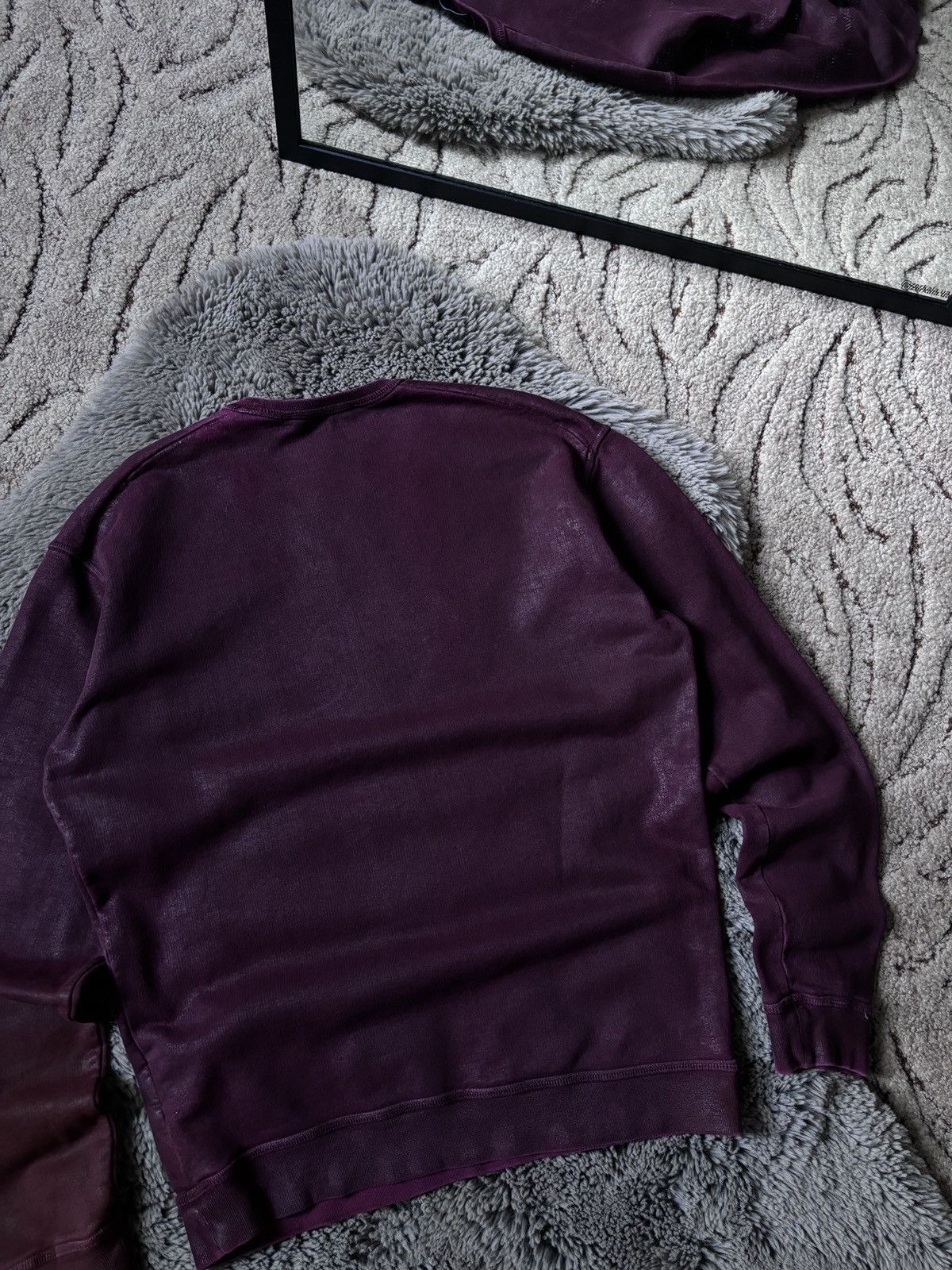 Dsquared2 sweatshirt cell block wax burgundy color