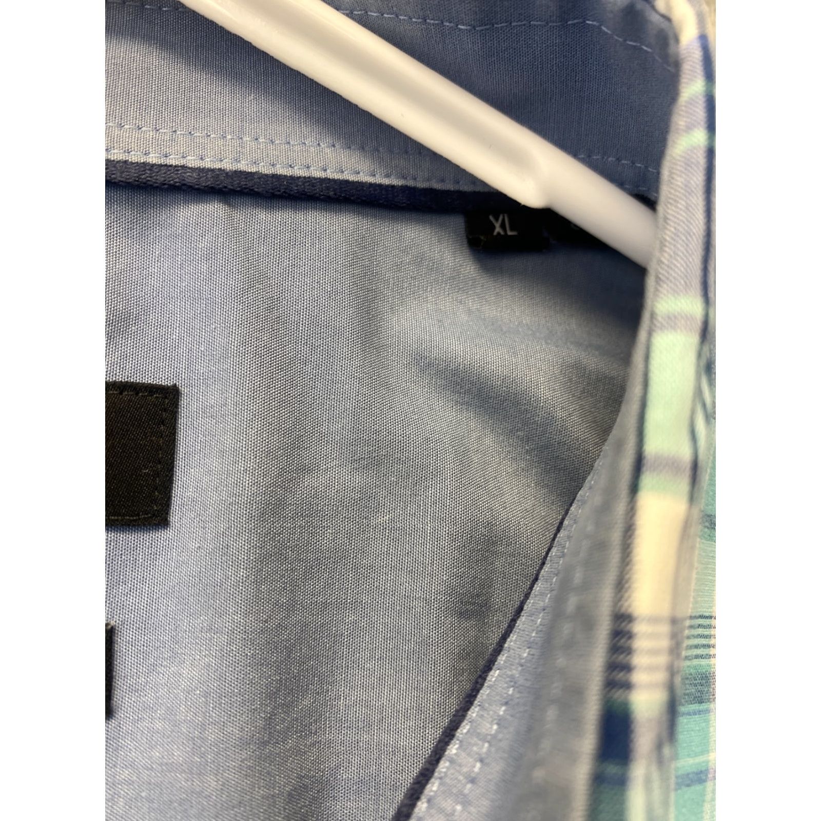 Hugo Boss HUGO BOSS Aqua Plaid Short Sleeve Button-Up Shirt XL Lightweight Men’s Size US XL / EU 56 / 4 - 5 Thumbnail