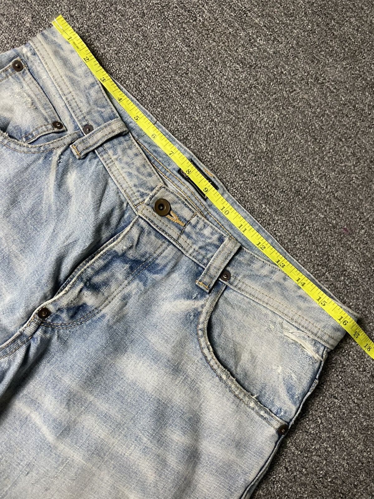 Japanese Brand × Vintage Vintage BANKROBBER Straight Cut Ripped Jeans (91) Size US 33 - 11 Thumbnail