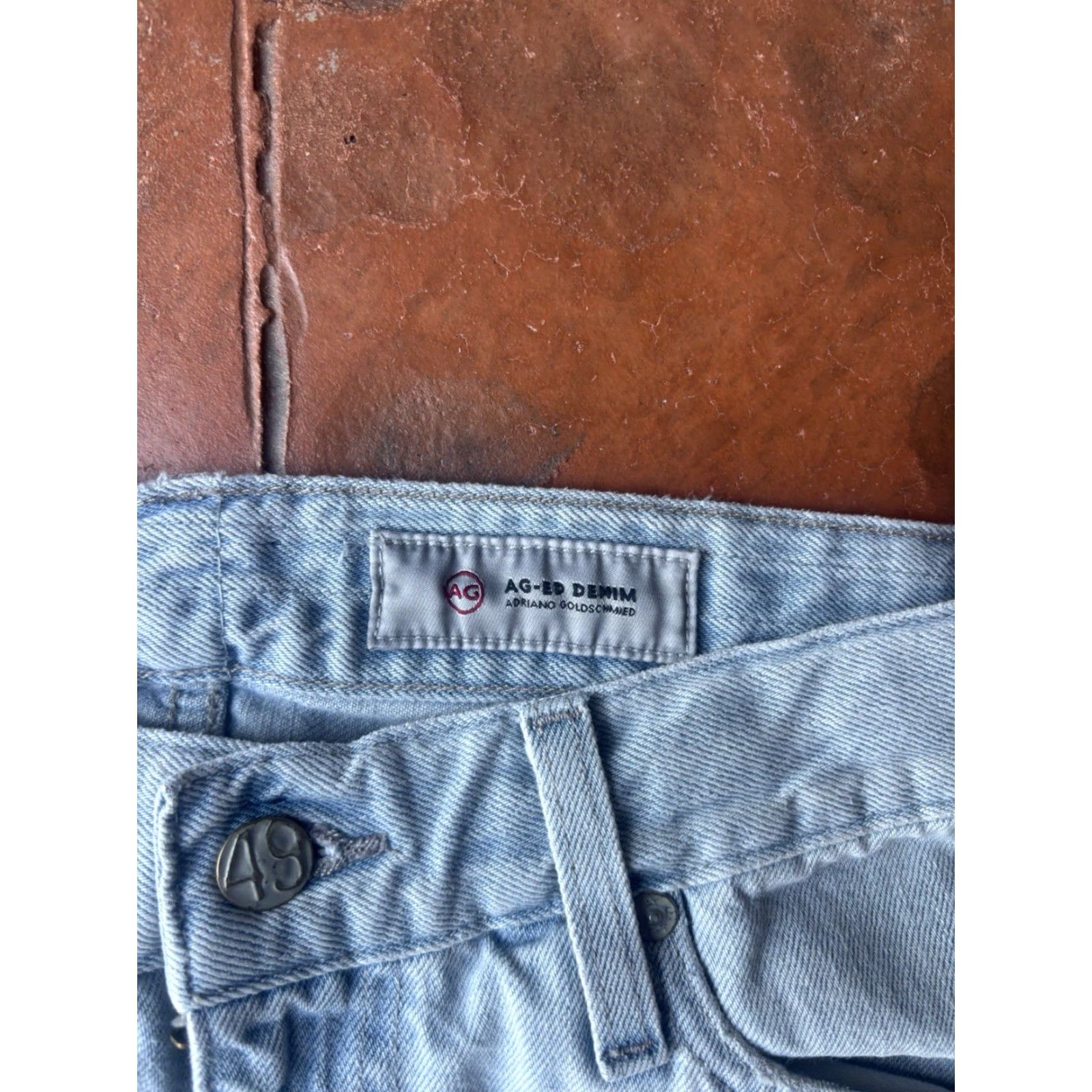 Vintage VINTAGE? Adriano Goldschmied Ex-Boyfriend Lucky Slim Jeans Womens 27R Distressed Blue Jeans 5-Pocket Design Boys? Size 27" / US 4 / IT 40 - 5 Thumbnail