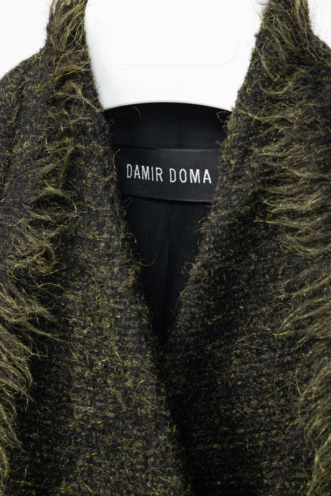 Damir Doma Damir Doma PF15 Green Wool-Blend Fringe-Trim Coat Size S / US 4 / IT 40 - 4 Thumbnail