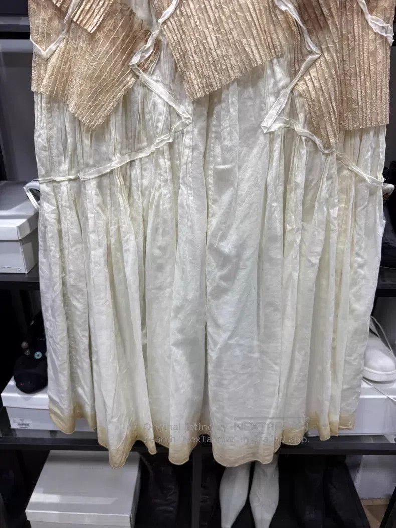 Issey Miyake Issey Miyake size F Origami Series Dyed Lace Long Skirt Size 24" / US 00 / IT 34 - 6 Thumbnail