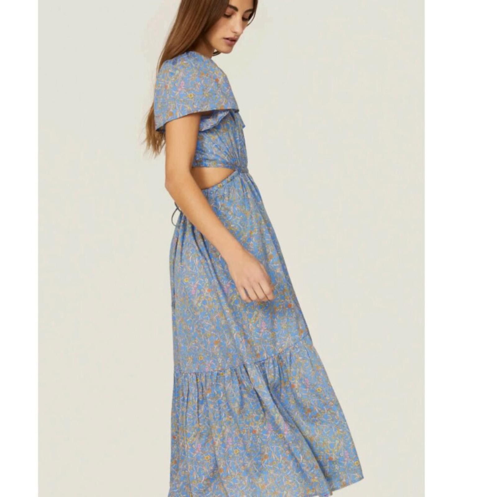 Xirena XíRENA Gabrielle Cutout Dress In Bleu Flora Size XS NWT Size XS / US 0-2 / IT 36-38 - 8 Thumbnail