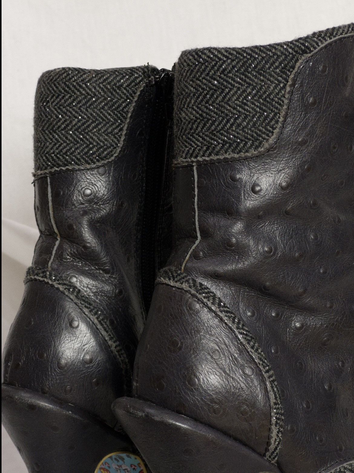 Vintage RARE Irregular Choice Victorian lace-up boots in dark purple Size US 7 / IT 37 - 12 Thumbnail