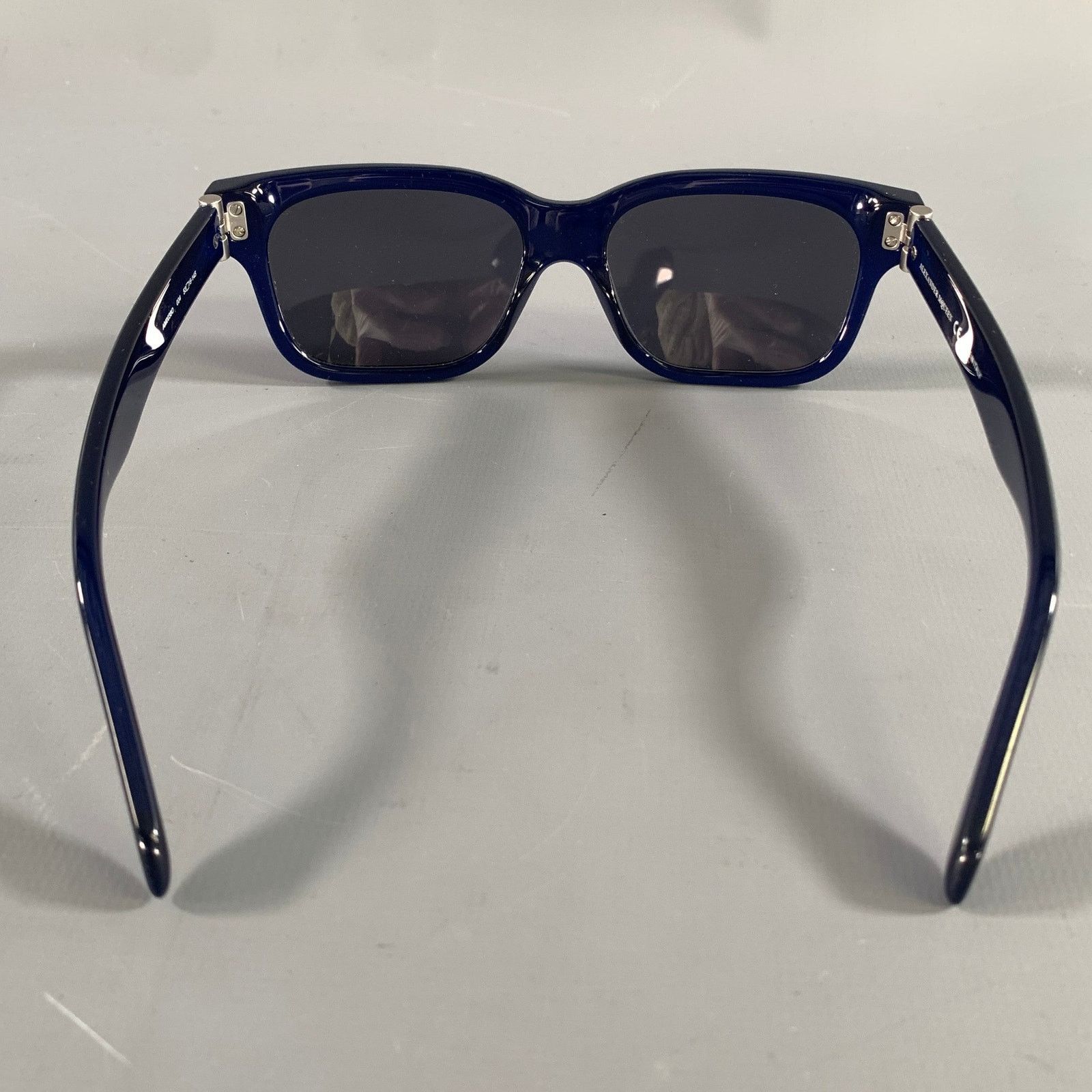 Alexander McQueen ALEXANDER MCQUEEN Blue Light Blue Stripe Sunglasses Size ONE SIZE - 3 Thumbnail
