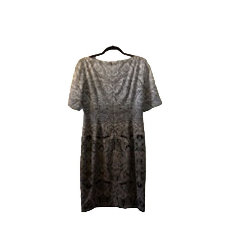 MAGGY LONDON Maggy London Size 6 Elegant Brocade Dress - Black & White Size M / US 6-8 / IT 42-44 - 3 Thumbnail