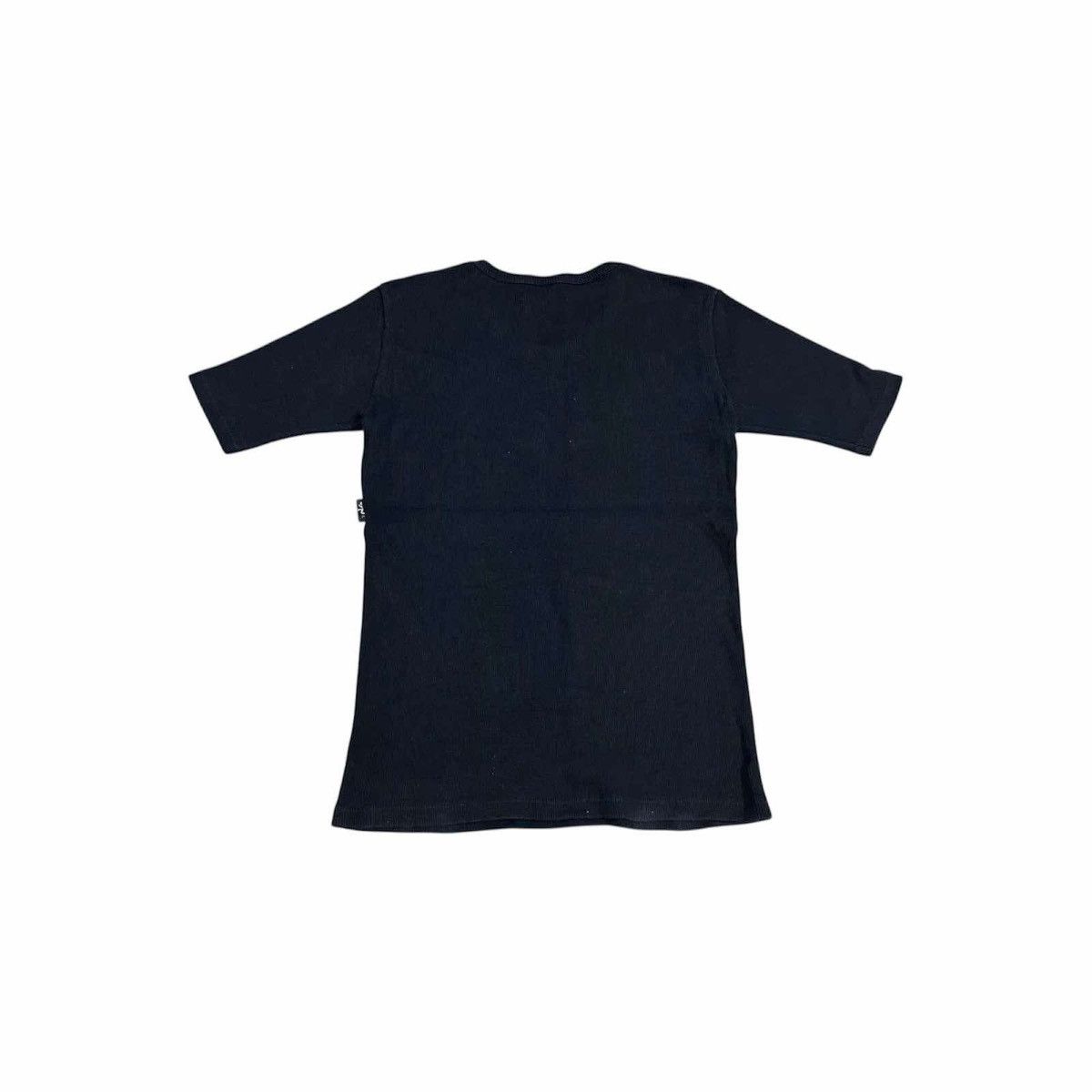Designer × Japanese Brand × agnes b. 🔥Vintage Agnes B Homme Black Ribbed Knit Tee Size US L / EU 52-54 / 3 - 8 Thumbnail