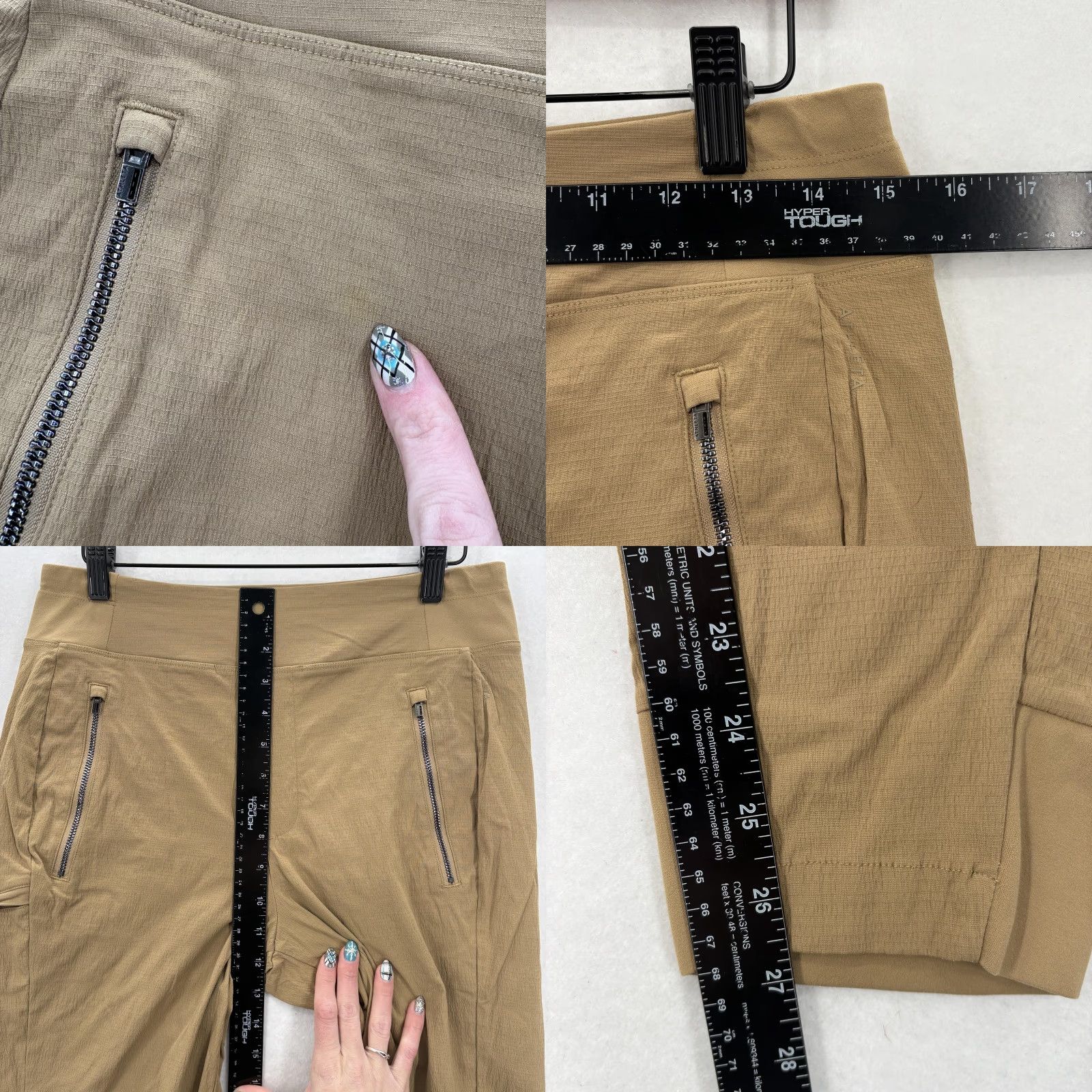Athleta Athleta Jogger Pants Womens 6 Brown Nylon Spandex Lightweight Tapered Pockets Hiking Travel Yoga Activewear Casual Size 28" / US 6 / IT 42 - 8 Thumbnail