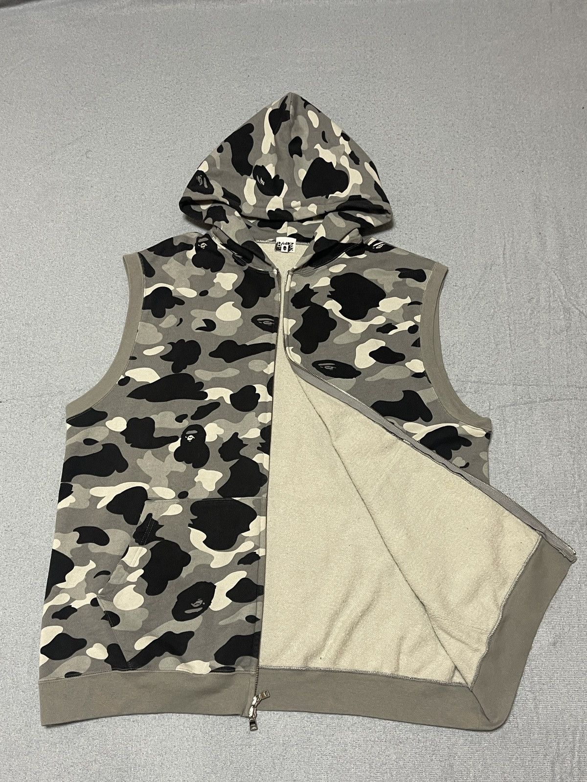 Bape × Nigo Bape Silver Camo Vest Hoodie Size US XL / EU 56 / 4 - 3 Thumbnail