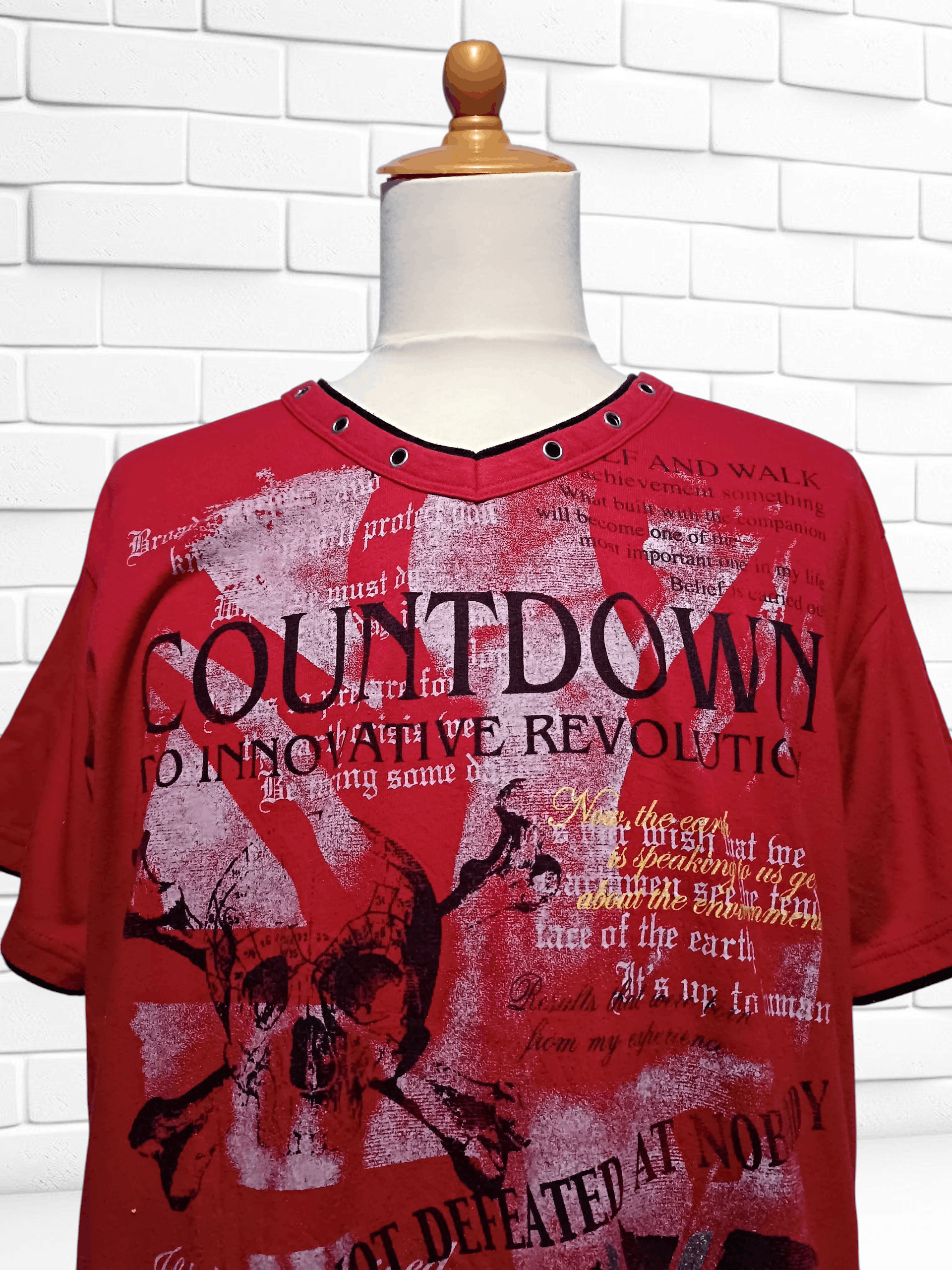 Japanese Brand Double Layer Short Sleeve T-shirt Style Grunge Gothic Size US L / EU 52-54 / 3 - 2 Thumbnail