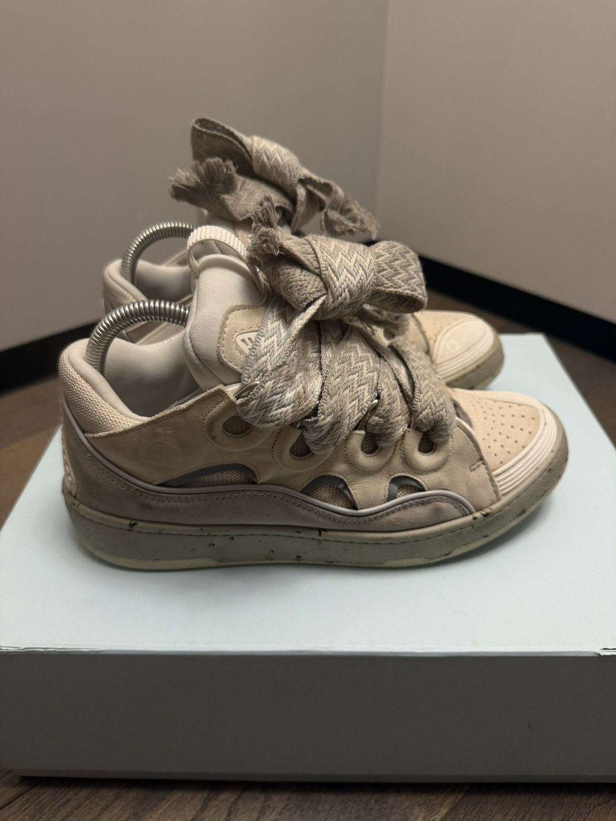 Lanvin Lanvin Curb Beige/Grey Size US 7 / EU 40 - 1 Thumbnail