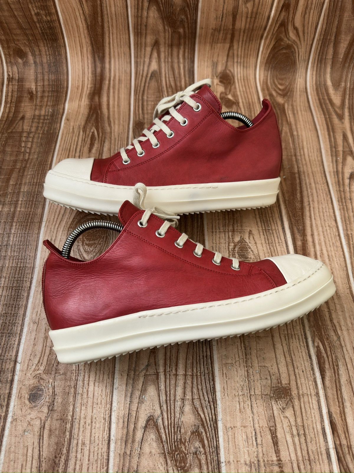 Rick Owens Rick Owens Ramone Low Cardinal Red. Size US 9 / EU 42 - 10 Thumbnail