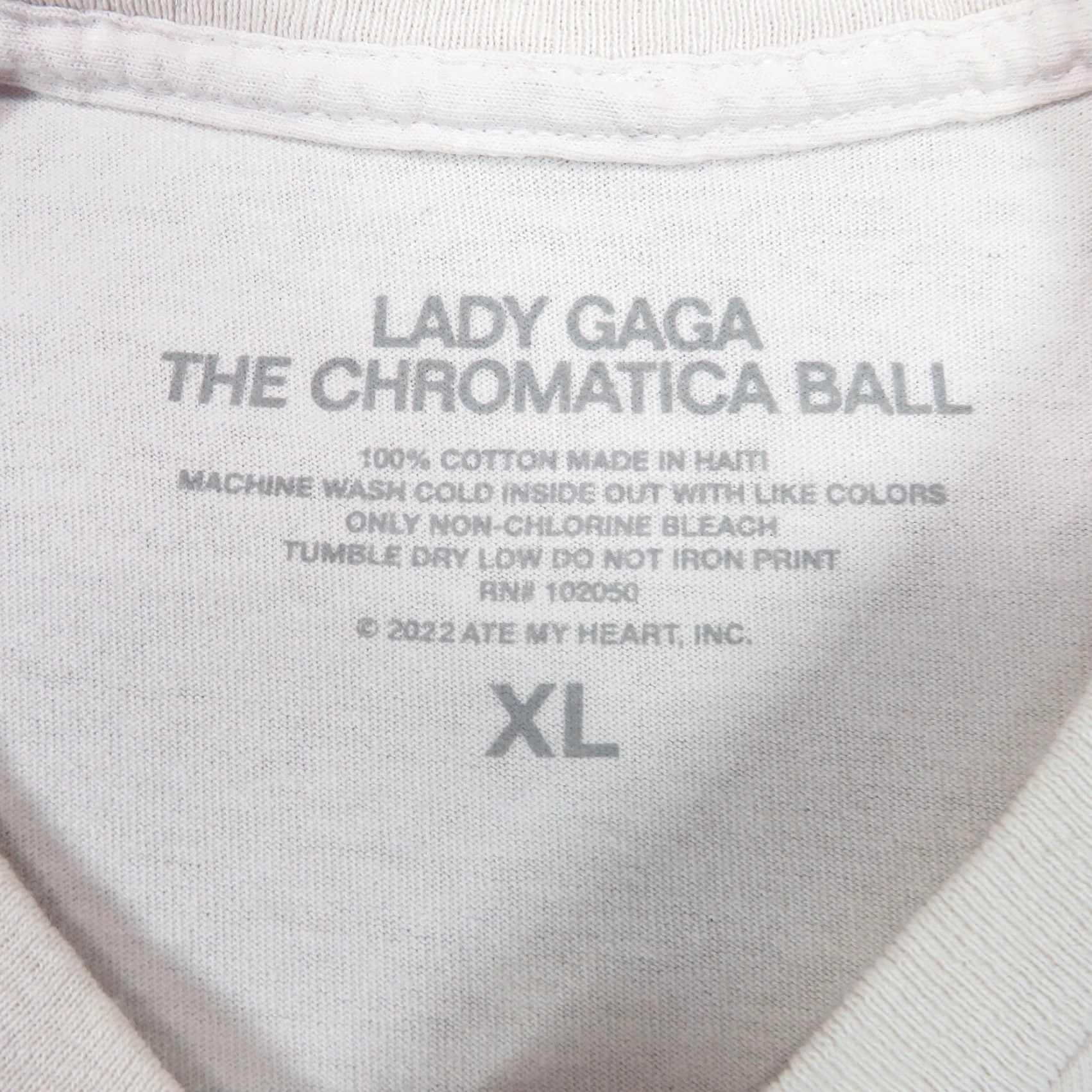 Vintage Lady Gaga Shirt XL Cream 2022 Chomatica Ball World Tour Concert Tee Monster Mens Shirt Size US XL / EU 56 / 4 - 6 Thumbnail