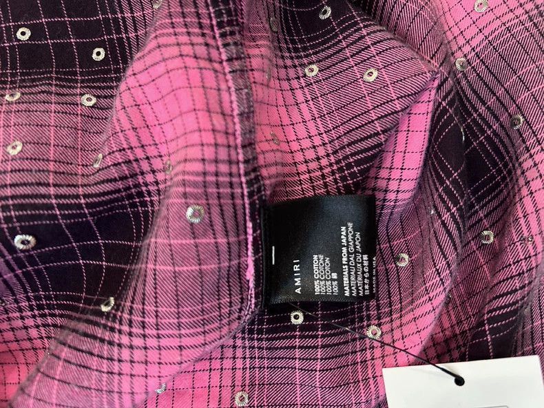 Amiri Amiri19SS show pink rhinestone rivet shirt-2506 Size US S / EU 44-46 / 1 - 4 Thumbnail