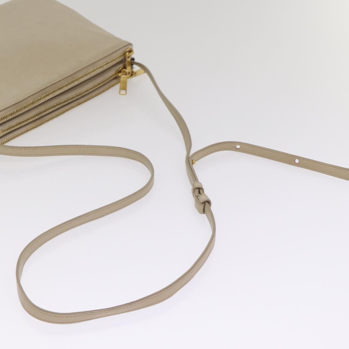 Celine CELINE Trio Shoulder Bag Leather Beige Gold Size ONE SIZE - 7 Thumbnail