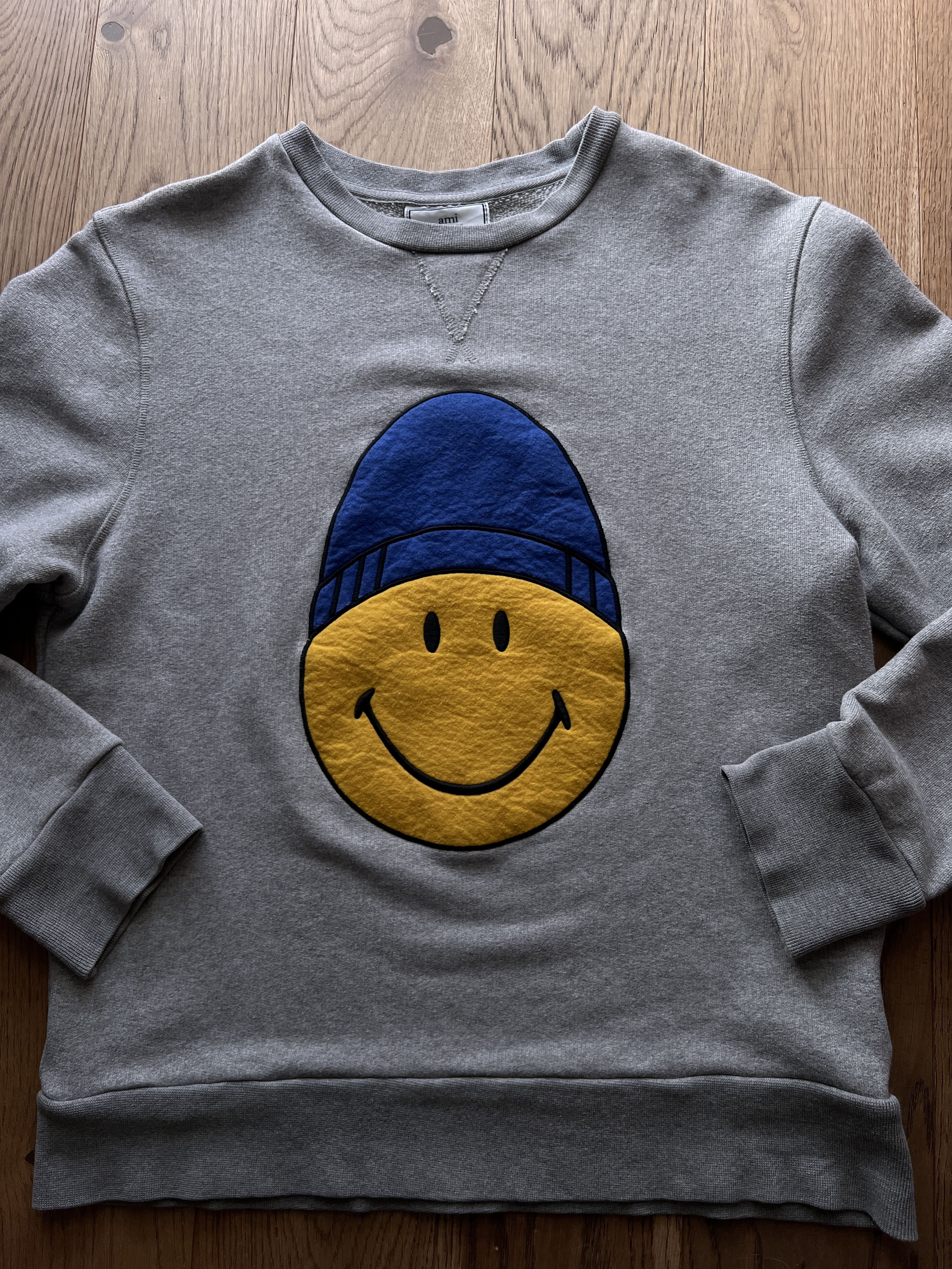 AMI Rare AMI x Smiley Happy sweatshirt graphic big face logotype Size US M / EU 48-50 / 2 - 4 Thumbnail