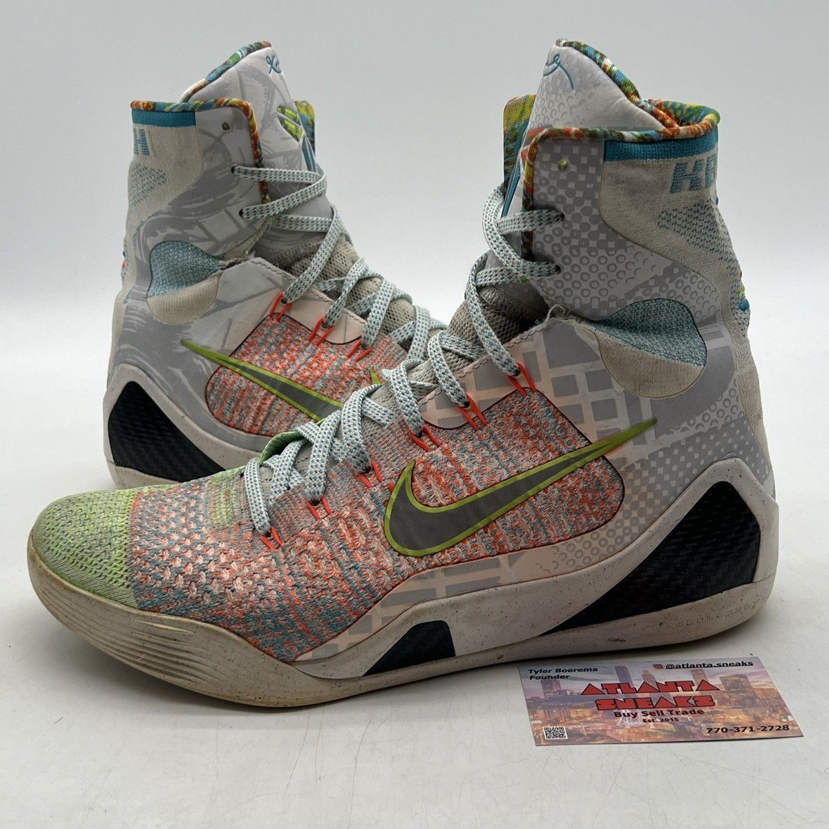 image of Nike Kobe 9 What The Kobe Shoes in White, Men's (Size 10)