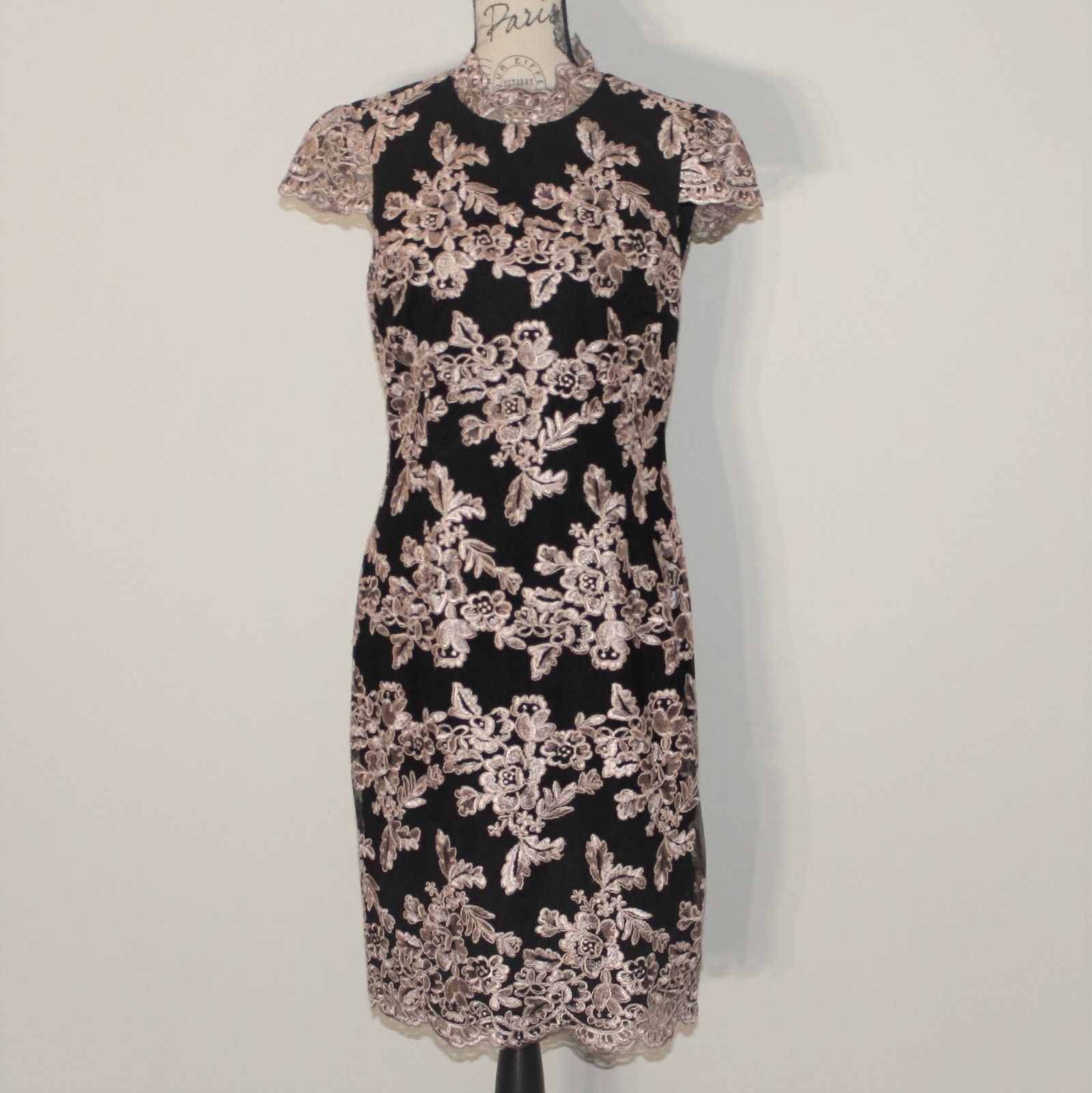 Laundry by Shelli Segal Mock-Neck Lace Sheath Dress in size 10 NWT MSRP $228 Size L / US 10 / IT 46 - 13 Thumbnail