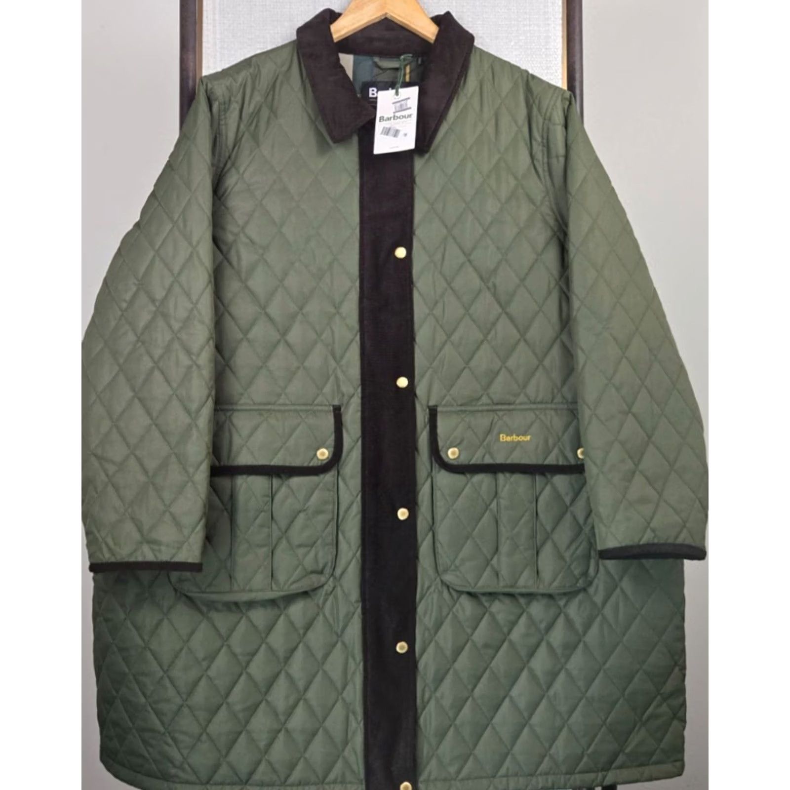 Barbour Barbour Jacket Coat 3X Full Zip Insulated Quilted Corduroy Olive Drab Green Women’s 3XL Long Sleeve Size XXL / US 16-18 / IT 52-54 - 3 Thumbnail