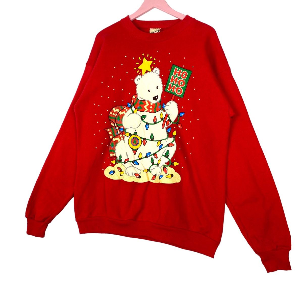 Tultex × Vintage Vintage 90s Tultex Polar Bear Christmas Printed Crewneck Size XL / US 12-14 / IT 48-50 - 2 Thumbnail