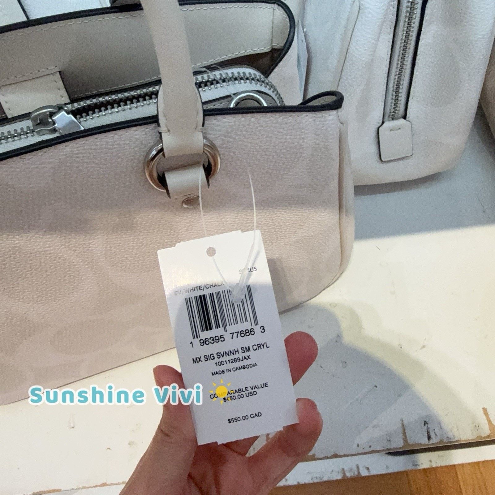 Coach NWT Coach Savannah Small Carryall Satchel Bag CAL53 Chalk Size ONE SIZE - 3 Thumbnail