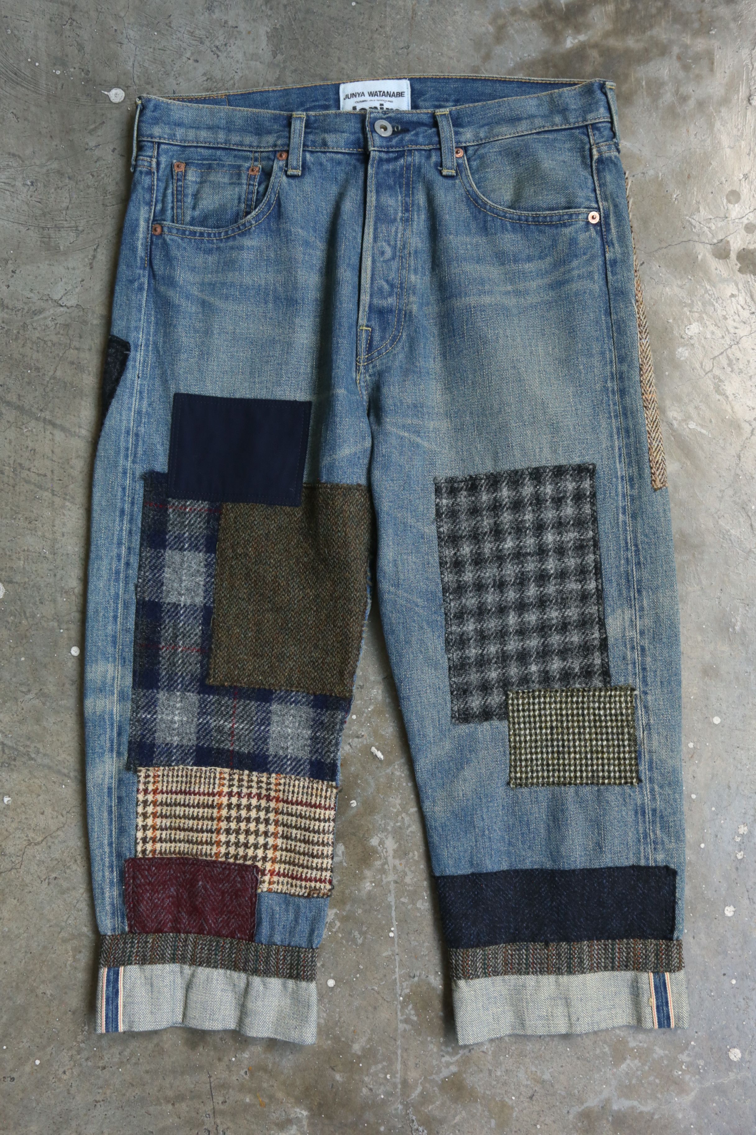 Junya Watanabe Junya Watanabe Denim - F/W 20 - Patchwork Cropped Denim Jean Size US 30 / EU 46 - 2 Thumbnail