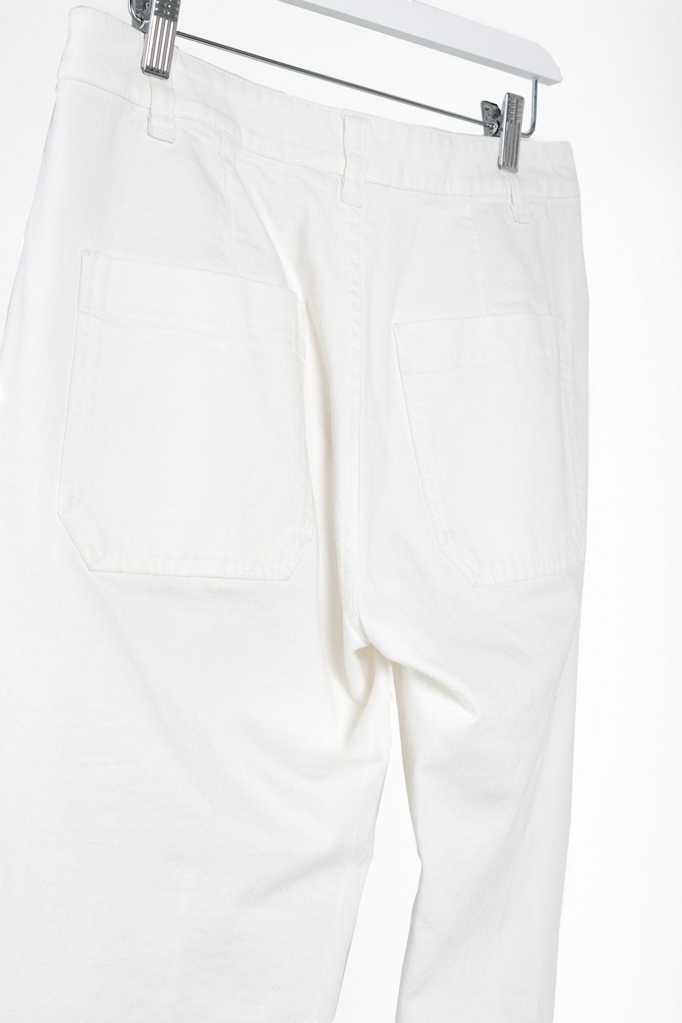 Brunello Cucinelli Brunello Cucinelli White Cotton Straight-Leg Jeans Size 31" - 6 Thumbnail