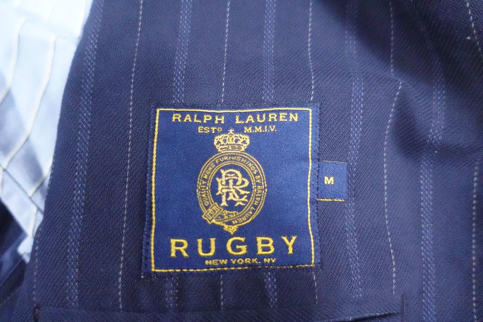 Rugby Ralph Lauren Ralph Lauren Rugby Blazer Jacket Coat Navy Striped RARE M Size US M / EU 48-50 / 2 - 3 Thumbnail