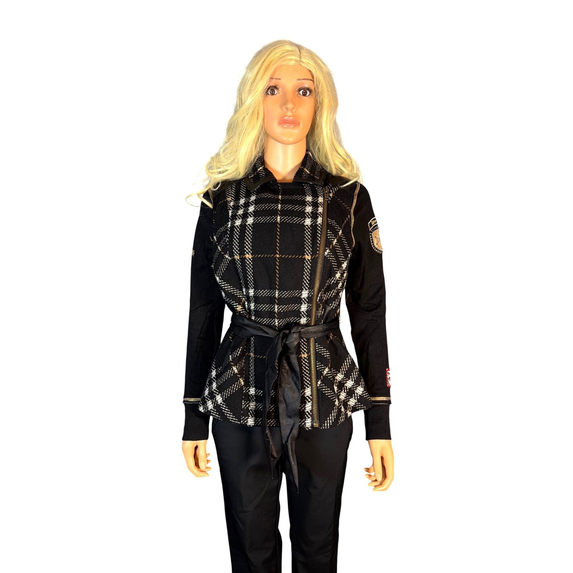Other CAbi Black Plaid Moto Vest Style 517 Medium Size M / US 6-8 / IT 42-44 - 4 Thumbnail