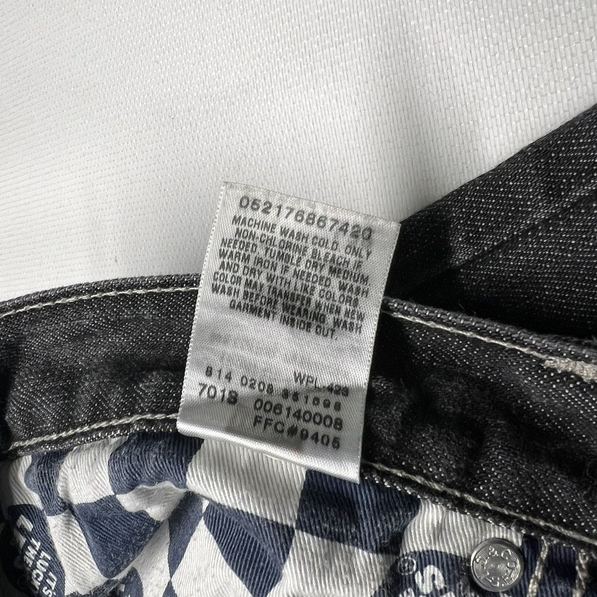 Levi's Levis Slim Straight Jeans Black Green Stitch Pockets Denim Size US 33 - 12 Thumbnail