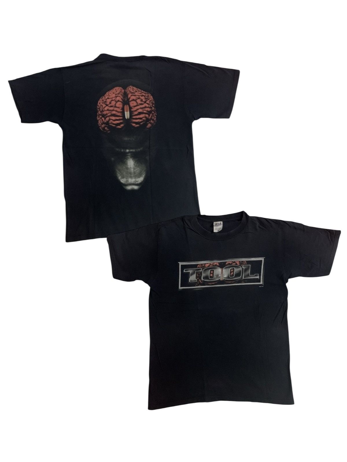 Band Tees × Vintage VINTAGE 2004 TOOL BIG BRAIN PRINT FADED TSHIRT RARE Size US M / EU 48-50 / 2 - 1 Thumbnail
