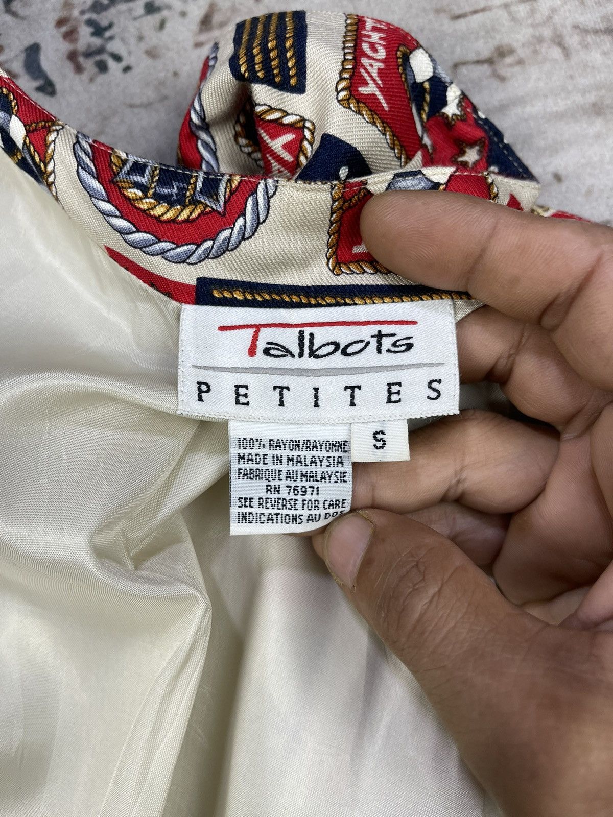 Talbots Vtg Talbots Nautical Rayon Tie Back Yatch Boat Vest Size S / US 4 / IT 40 - 11 Thumbnail