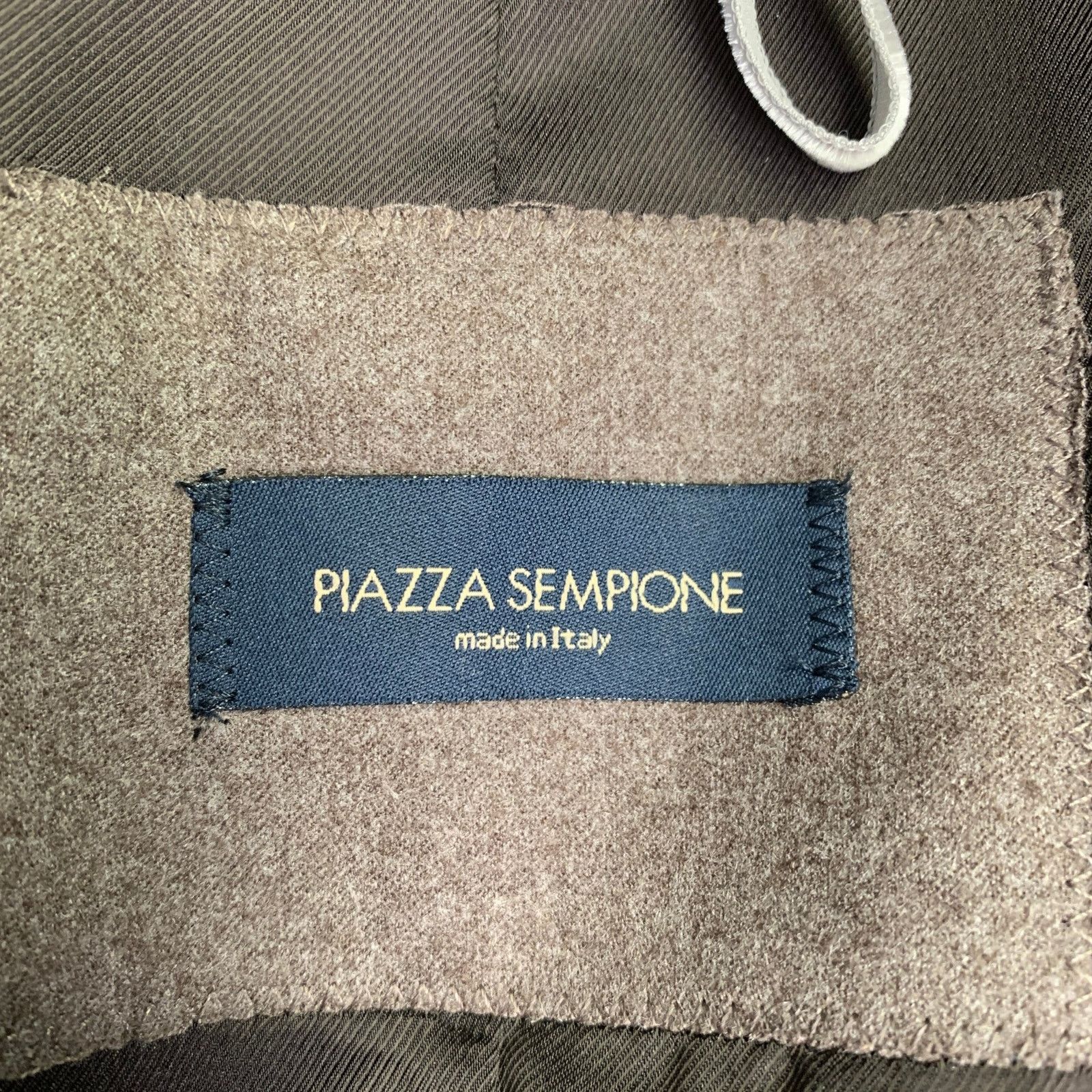 Piazza Sempione PIAZZA SEMPIONE L Taupe Wool Blend Notch Lapel Jacket Blazer Size M / US 6-8 / IT 42-44 - 4 Thumbnail