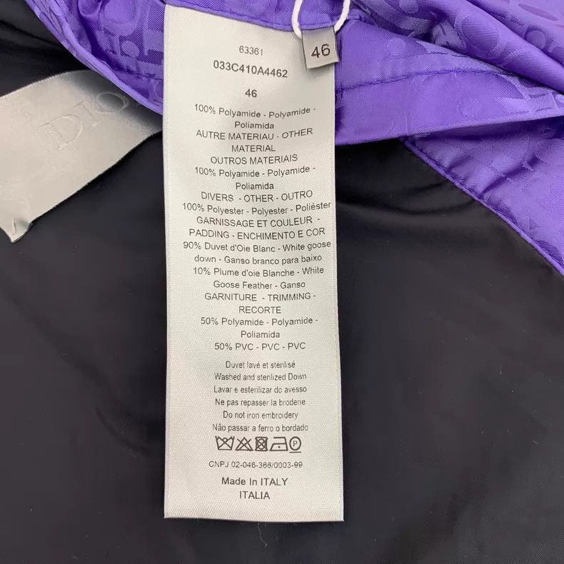 Dior Dior Purple logo old flower full print stand-up collar zip Size US S / EU 44-46 / 1 - 6 Thumbnail