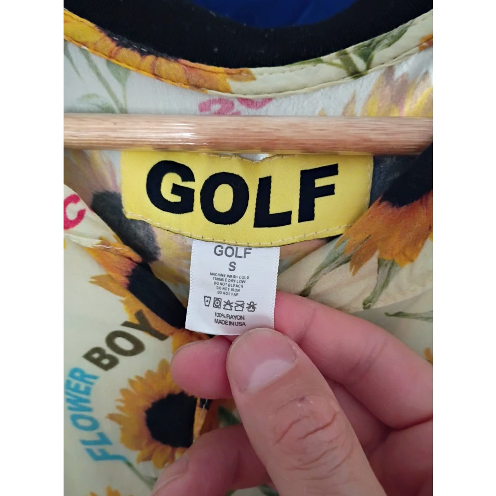 Vintage VINTAGE Golf Brand Flower Boy Hype Button Shirt Tyler the Creator S Men Yellow Short Sleeve Button-Up Rayon Size US S / EU 44-46 / 1 - 3 Thumbnail