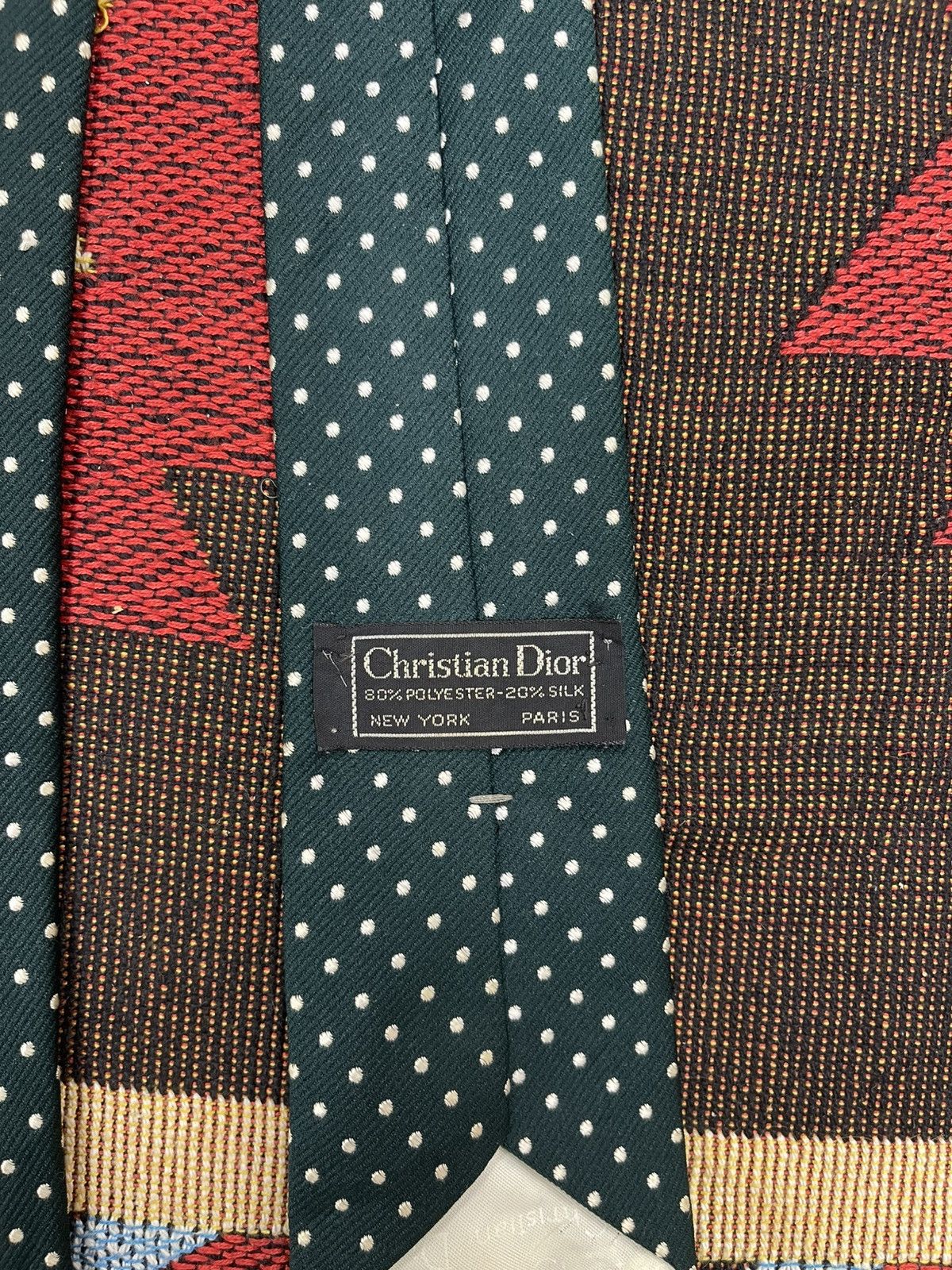 Christian Dior Monsieur × Designer × Vintage VINTAGE CHRISTIAN DOIR GREEN TIE Size ONE SIZE - 3 Thumbnail
