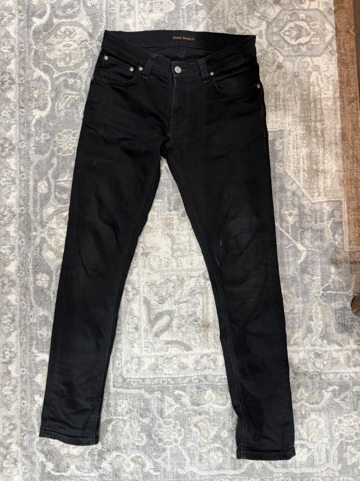 Nudie Jeans Tight Terry dark grey black skinny slim denim jeans 29/30 Size US 29 - 1 Thumbnail