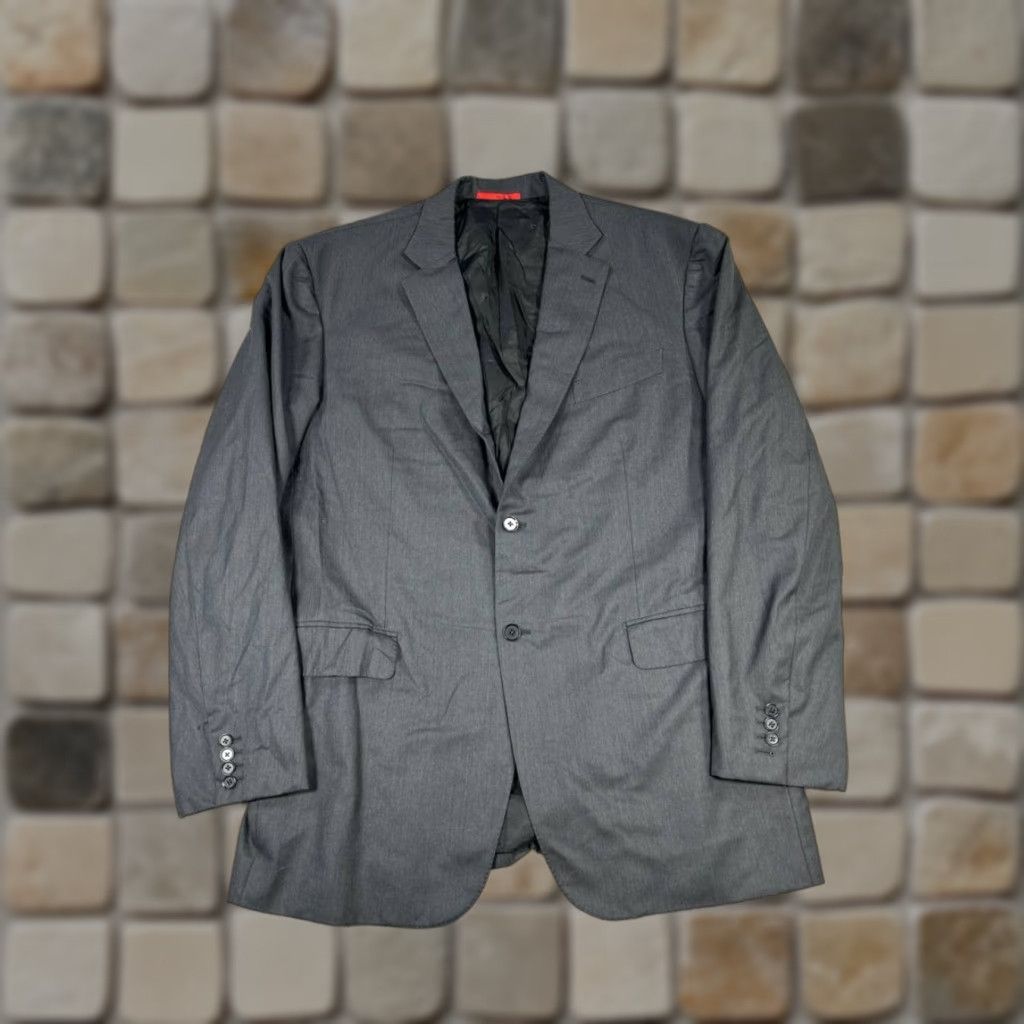 Isaia Isaia Blazer Men Wool Gray 46 Single-Breasted 2 Piece Regular Notch Lapel Double-Vented Dry Clean Only Size 46R - 1 Thumbnail