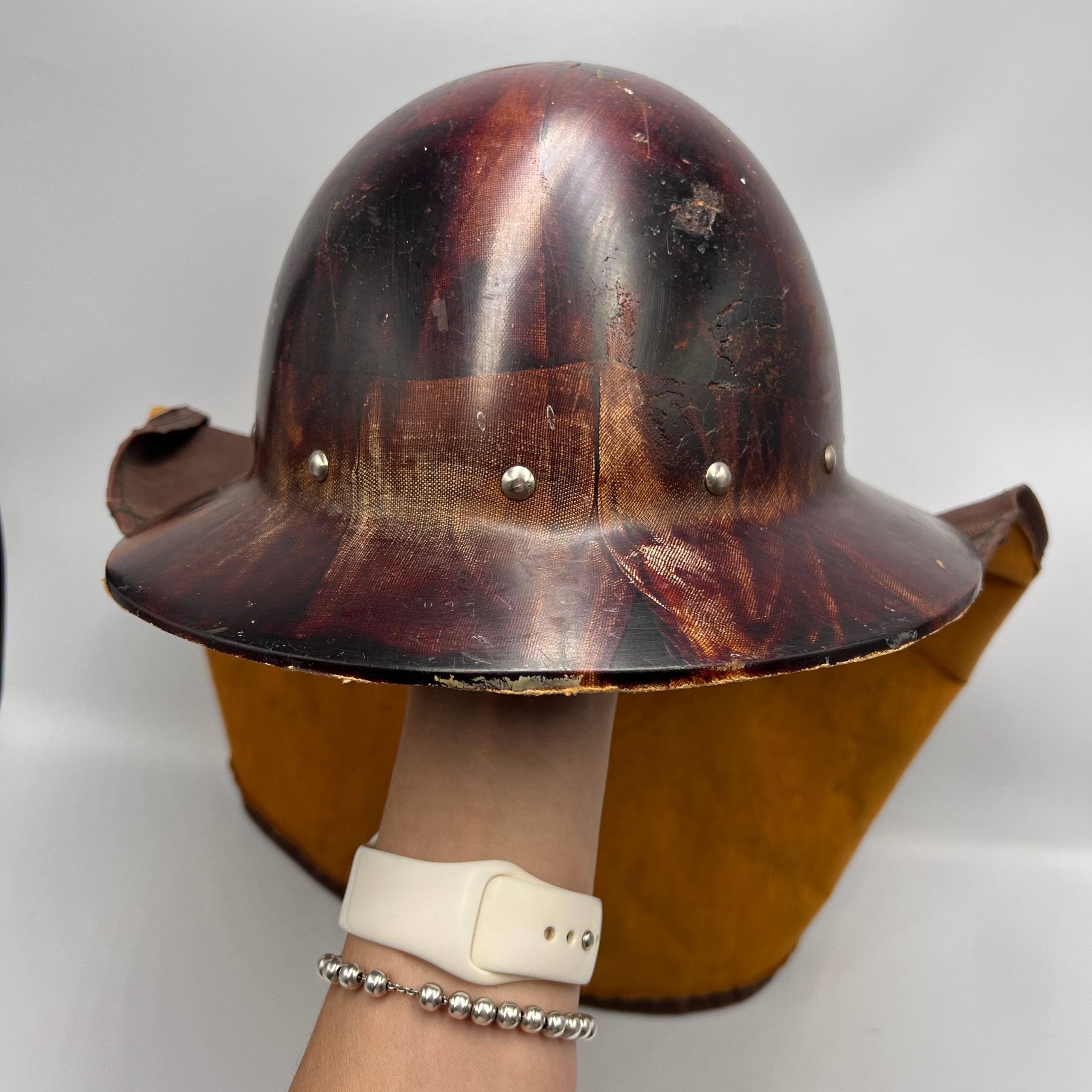 Vintage Vintage Soviet Firefighter Helmet USSR 1950s–70s Fiberglass Size ONE SIZE - 5 Thumbnail
