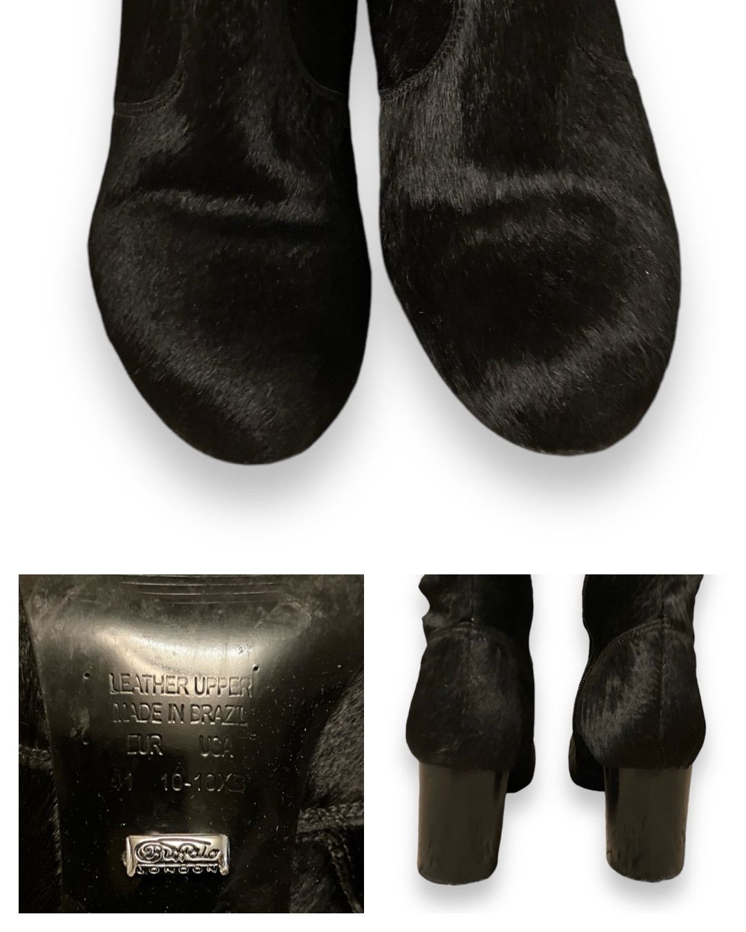 Buffalo London × Designer Iconic Buffalo London Pony Hair 90s High Boots Size US 10 / IT 40 - 15 Thumbnail