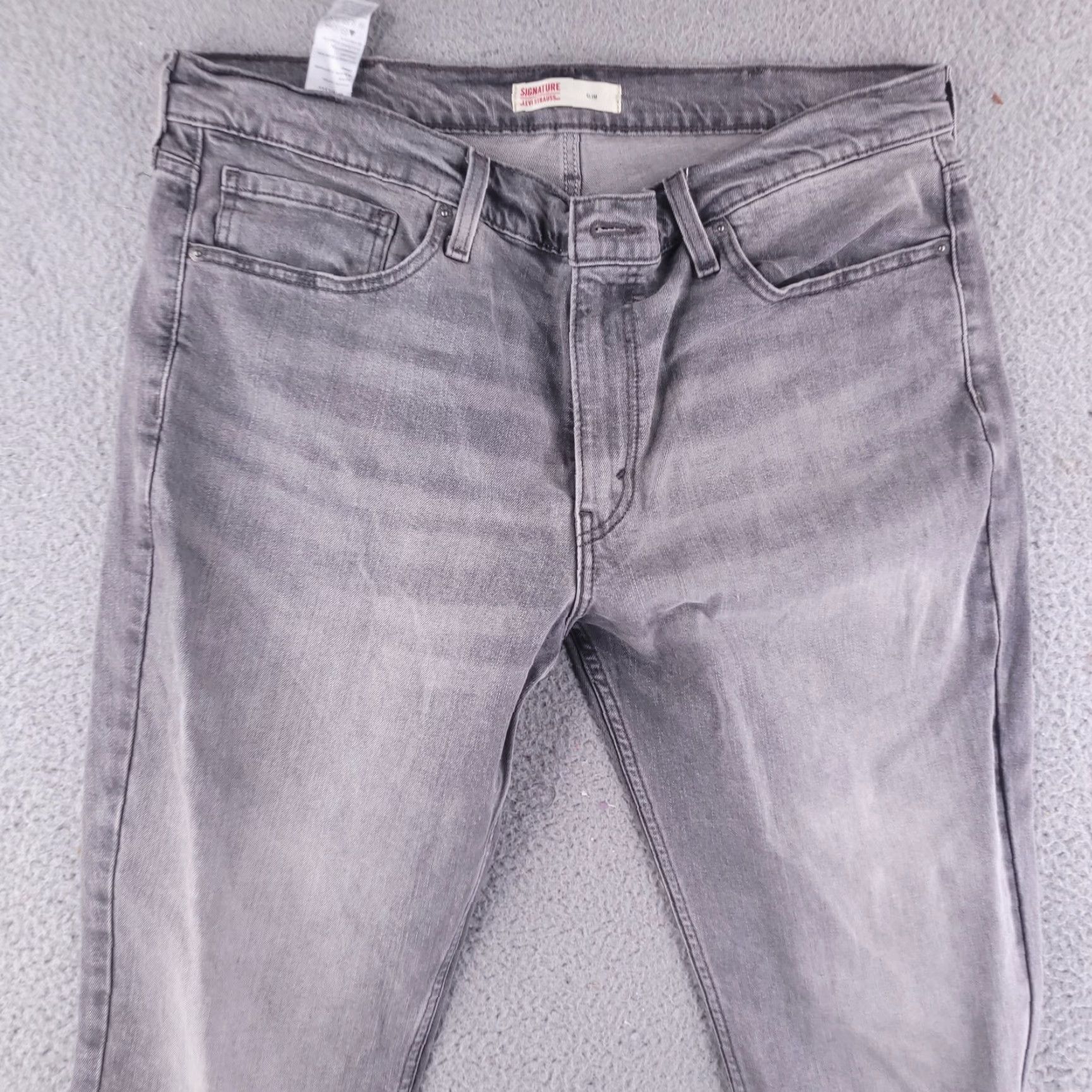 Levi's Levis Jeans Mens 38x31 Gray Slim Straight Denim 99%Cotton 1% Elastane Size US 38 / EU 54 - 4 Thumbnail