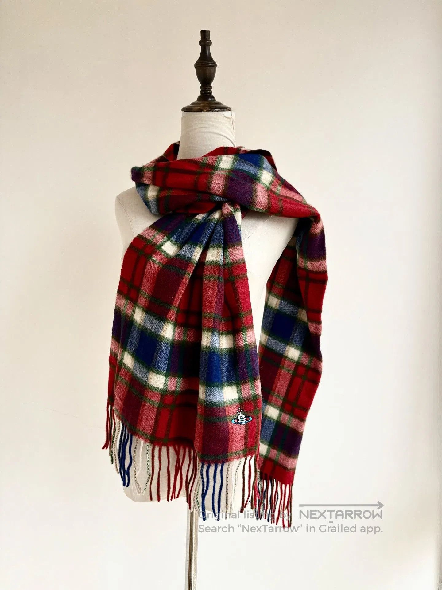 Vivienne Westwood Vivienne Westwood Vintage Plaid Saturn Scarf. Size ONE SIZE - 2 Thumbnail