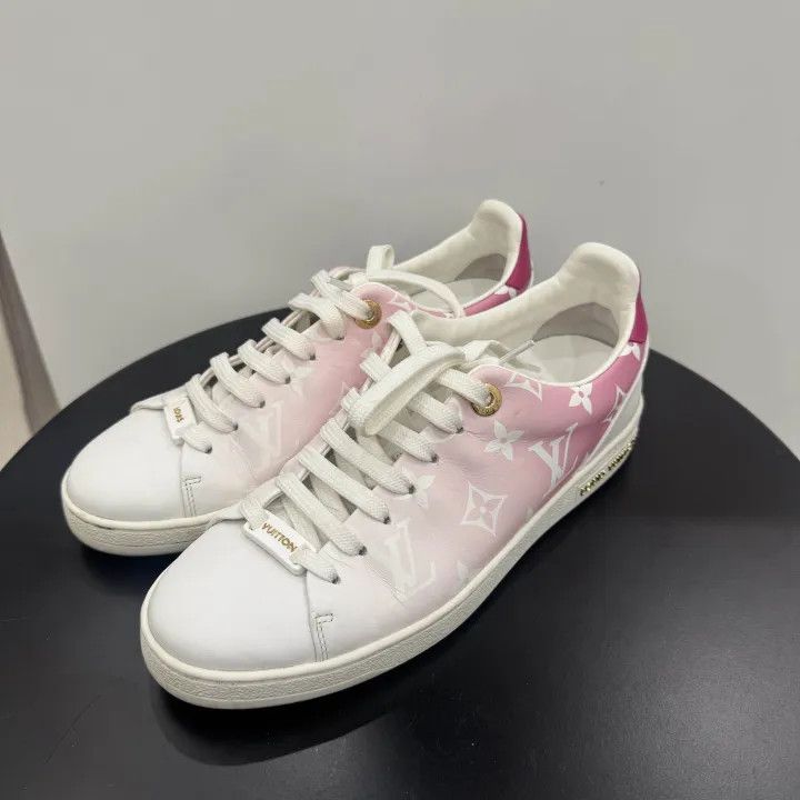Louis Vuitton Louis Vuitton Frontrow Pink Leather Low Sneakers 0079 Size US 6 / IT 36 - 1 Thumbnail