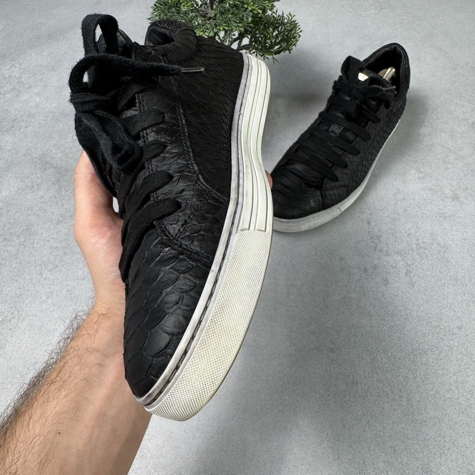 Dsquared2 DSQUARED2 Python Textured Sneakers Black Tennis Size 40 US 7 Size US 7 / EU 40 - 7 Thumbnail