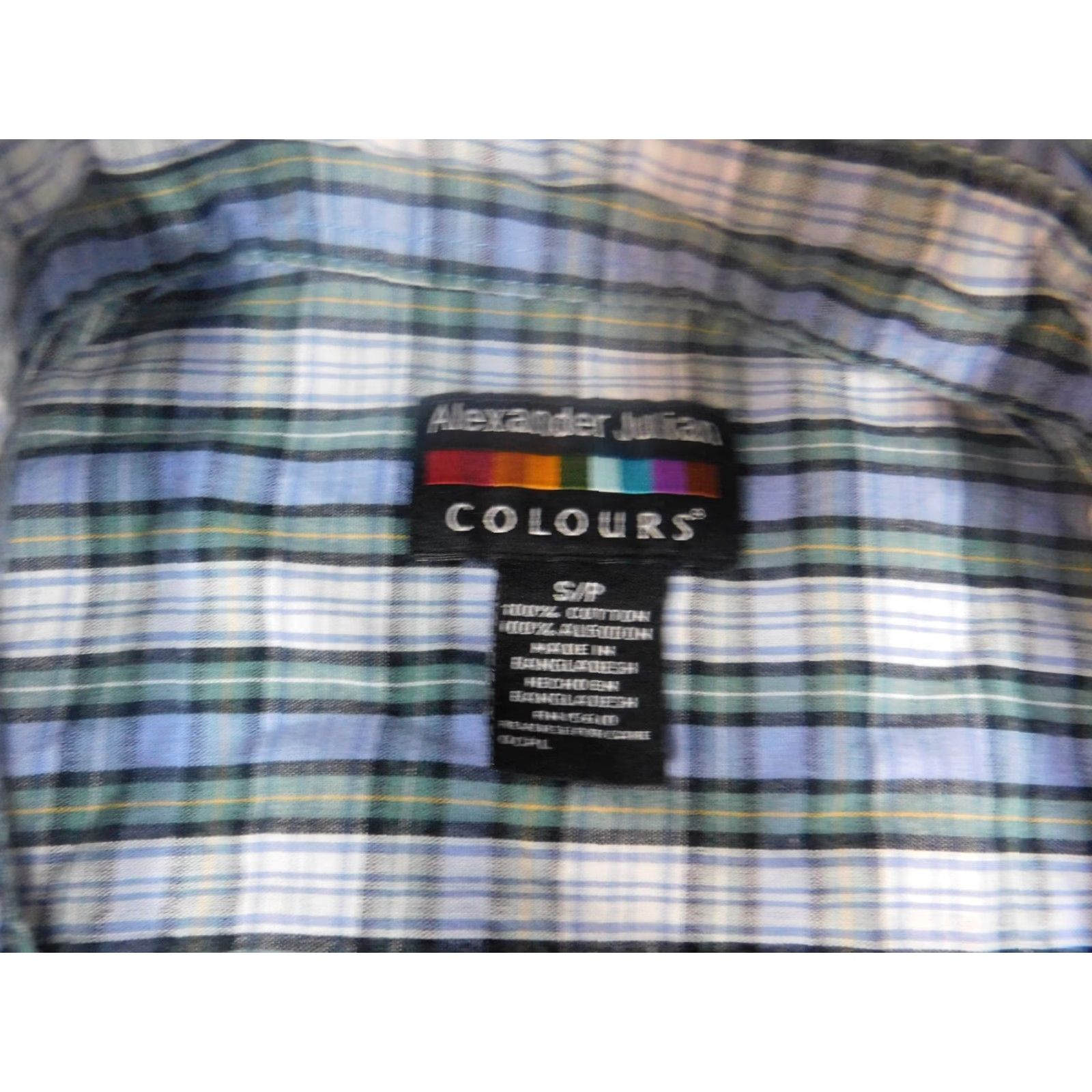 Alexander Julian Alexander Julian Mens Shirt Button-Up Knit Cotton Striped Slimming Long Sleeve Gray Small Button-Down Collared Classic Vintage No Pockets Size US S / EU 44-46 / 1 - 5 Thumbnail