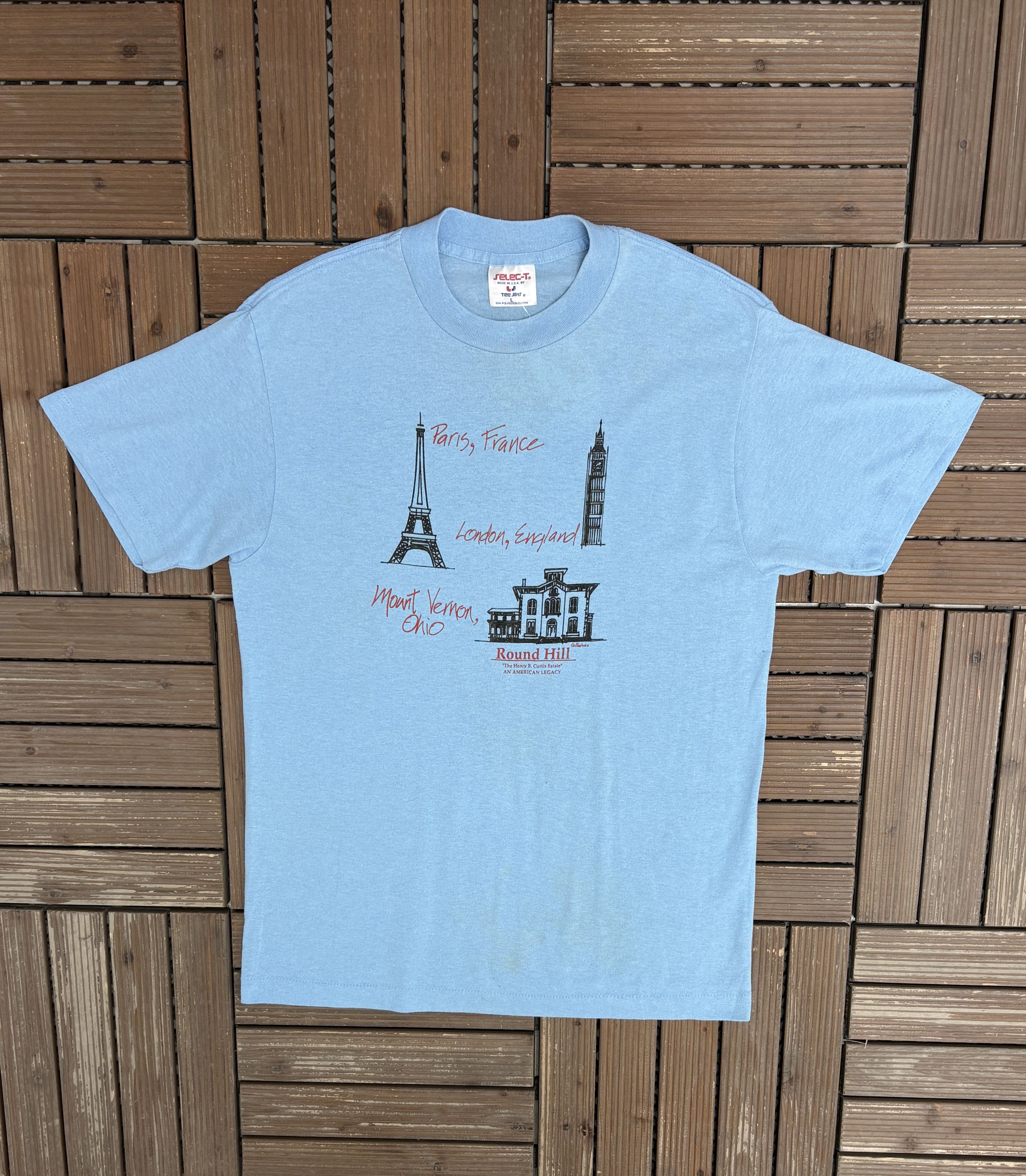 Vintage Round Hill Mount Vernon, Ohio Vintage Blue T-Shirt Tee Size US L / EU 52-54 / 3 - 1 Thumbnail