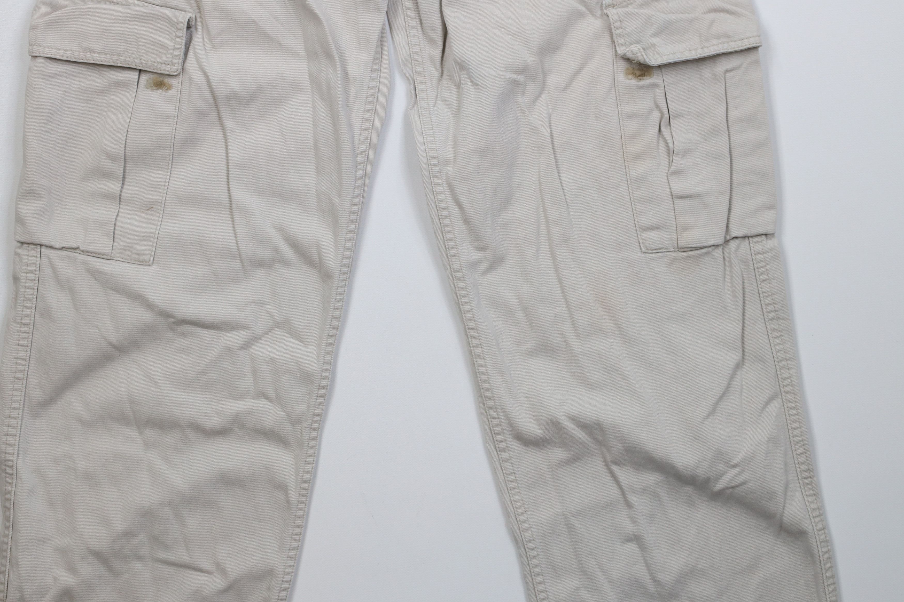 Levi's Vintage Y2K 2001 Levis Silvertab Wide Leg Cargo Pants Beige Size US 32 / EU 48 - 4 Thumbnail